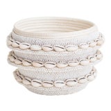 Image of Indego Africa Handmade Beaded Cowrie Shell Bowl For Sale