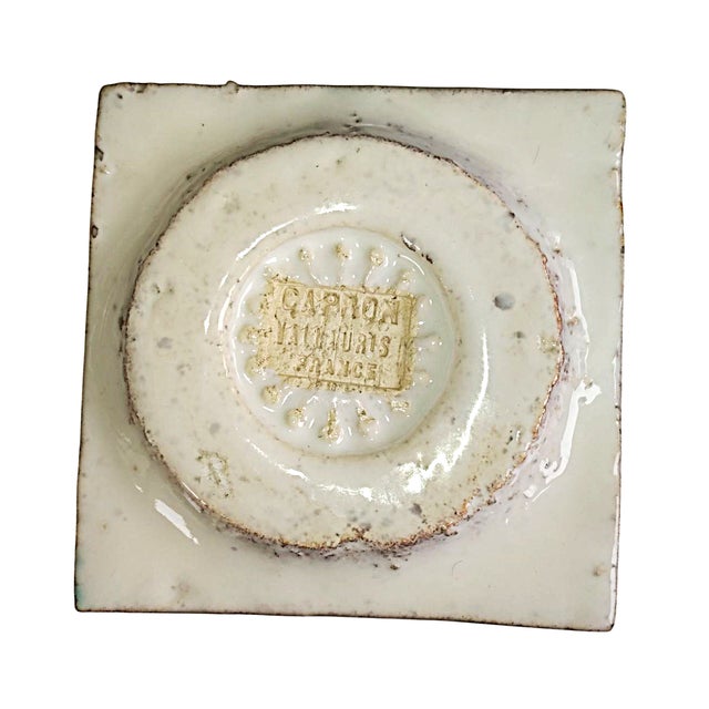 Pencil pot made by Roger Capron in Vallauris ceramic with a decoration completely typical of his creations. Pretty little-...