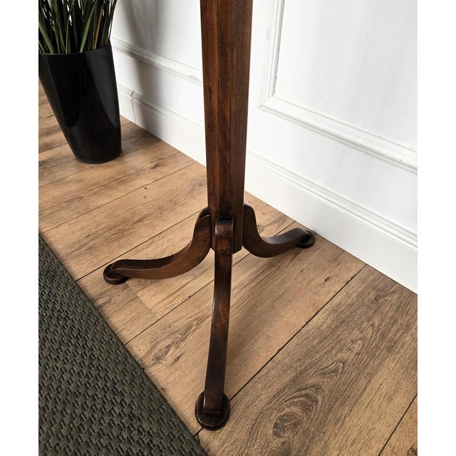 Brown Italian Wooden Lyre Shaped Adjustable Floor Book Stand, 1980s For Sale - Image 8 of 9