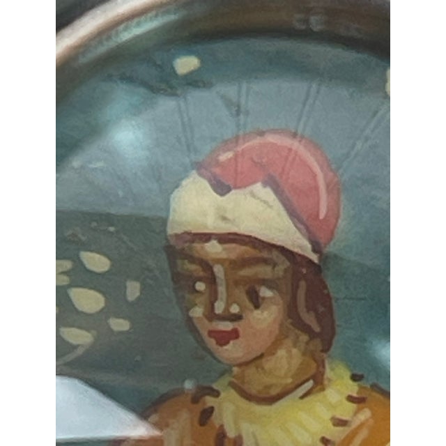 Vintage Mstera Lacquer Box, Hand Painted Soviet Folk Art, Metelitsa Snowstorm Winter Scene, Signed Gift for Art Collector, 1970s Papier Mache Casket For Sale - Image 10 of 12