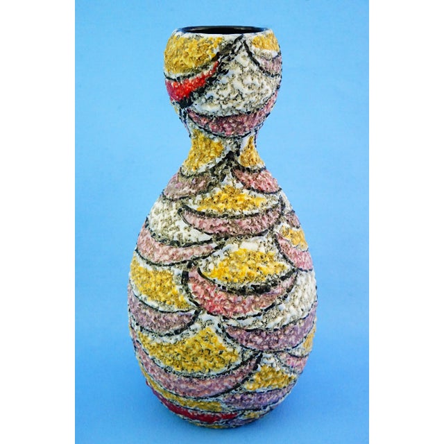 20th Century Acid-Finished Ceramic Vase eith Fat Lava Effect attributted to Vallauris Factory, France., 1950s For Sale - Image 6 of 18