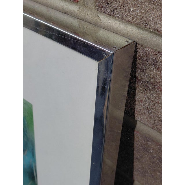 Framed J. Akston Untitled 1973 Enamel on Paper on Board For Sale - Image 9 of 13