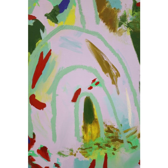 A beautiful colorful oil painting by Joshua Nathanson titled "The Cowboy" and dated 2018. Painting is 84"H x 74.25"W.