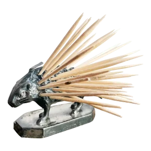 Victorian Era Silverplate Porcupine Toothpick Holder