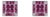 Art Deco Natural Ruby & Diamond Square Stud Earrings in Sterling Silver, A Pair For Sale