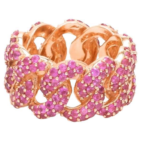 Natural 4.48 cts pink sapphire ring in 18k gold For Sale - Image 15 of 18