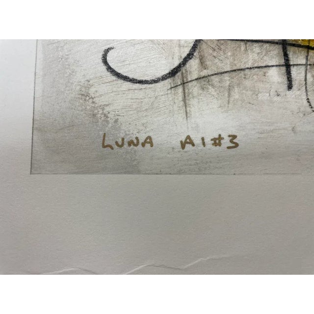 Abstract Late 20th Century, "Luna Ai #3", Abstract, Original Mixed Media on Fine Art Paper, Artist Eric Waugh For Sale - Image 3 of 4
