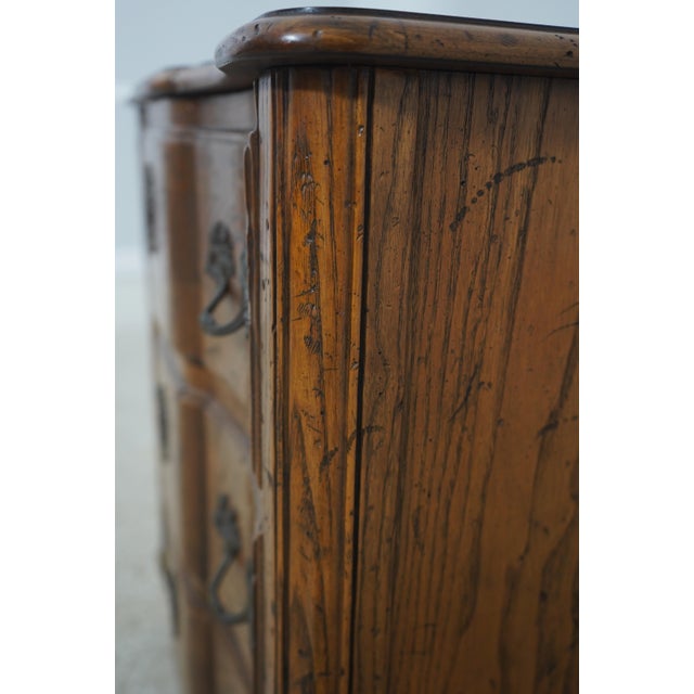 Baker Burl Wood & Oak Louis XV Style Commode Chest For Sale - Image 14 of 17
