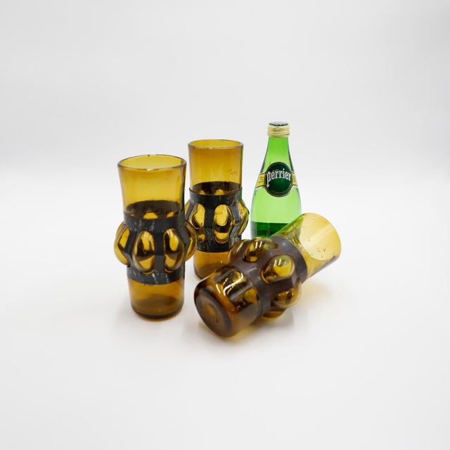 1970s Brutalist Mexican Modern Art Caballitos and Glasses by Feders - Set of 8 For Sale - Image 4 of 5