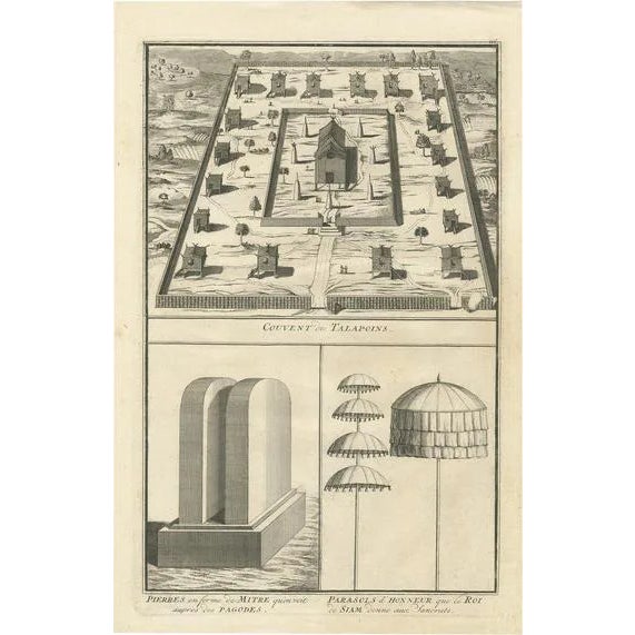 Bernard Picart, Convent of the Buddhist Monks, 1730, Paper For Sale