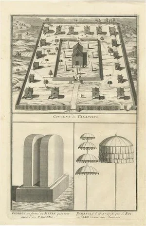 Bernard Picart, Convent of the Buddhist Monks, 1730, Paper