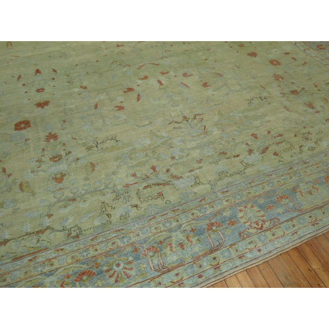 Zabihi Collection Oversize Pale Persian Antique Rug For Sale - Image 12 of 12
