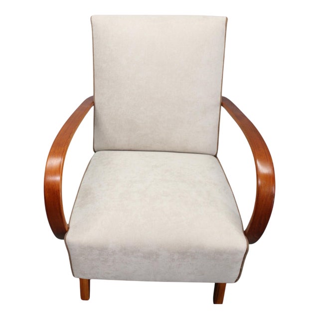 Art Deco Armchair from Jindřich Halabala, Czechoslovakia, 1940s For Sale