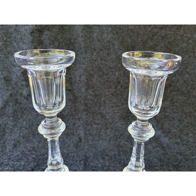 American Waterford Crystal Candlesticks "Kenmare" a Pair For Sale - Image 3 of 13