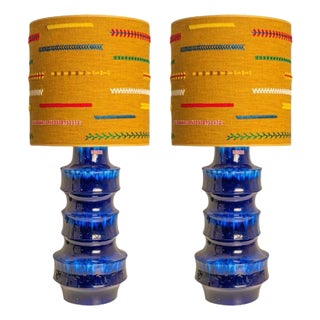 Large Ceramic Lamps from Scheurich, 1970s, Set of 2 For Sale