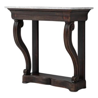 19th Century French Restauration Console Table With Marble Top For Sale