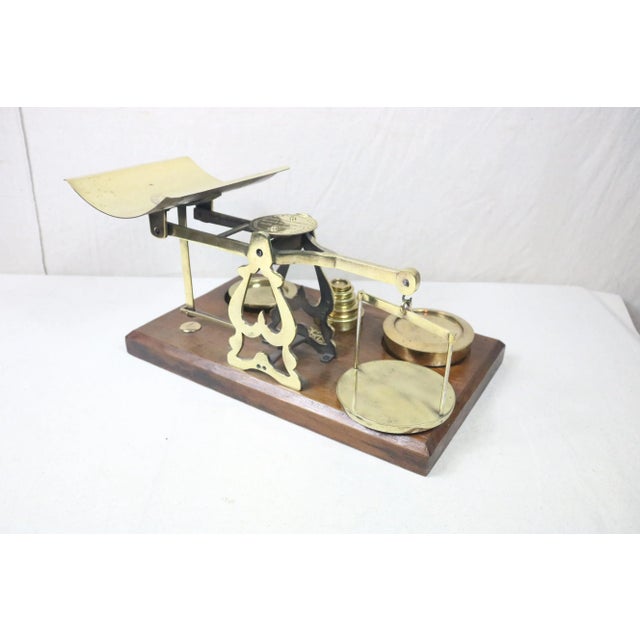 Brass Late 19th Century English Brass Postal Scale For Sale - Image 8 of 10