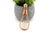 Glass Perfume Bottle with Gold Structure and Cutouts For Sale - Image 6 of 7