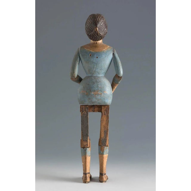 19th Century Articulated Santos Wooden Figure of the Virgin Mary For Sale - Image 4 of 7