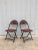 Vintage Steel & Vinyl Folding Chairs - a Pair For Sale - Image 11 of 11