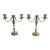 Tiffany & Co. Style Antique Victorian Silverplate Three-Light Candelabras, Pair For Sale