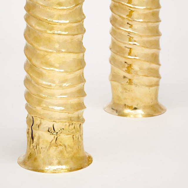 Metal Italian Modernist Brass Lamps For Sale - Image 7 of 9