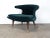 Green 1950s Karpen of California "Horn" Walnut Lounge Chair in Green Velvet For Sale - Image 8 of 11