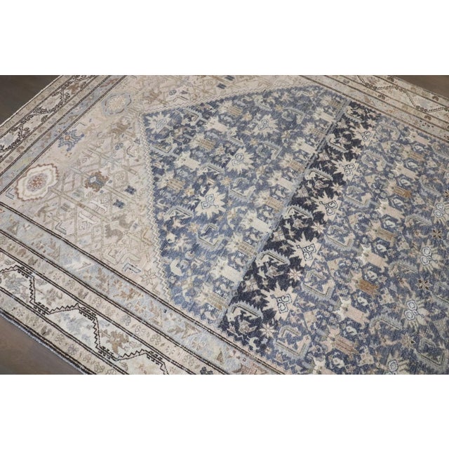 Textile Early 20th Century Blue Large Corridor Persian Malayer Rug - 6'10" x 20' For Sale - Image 7 of 15