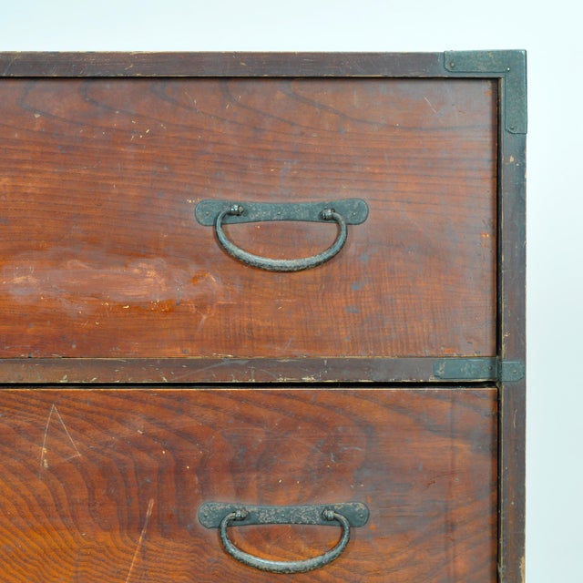 Wood Japanese Tansu Chest of Drawers, 1890 For Sale - Image 7 of 11