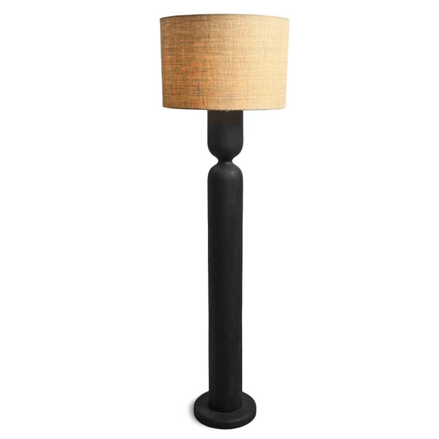 2020s Black Mali Pillar Floor Lamp For Sale - Image 5 of 9