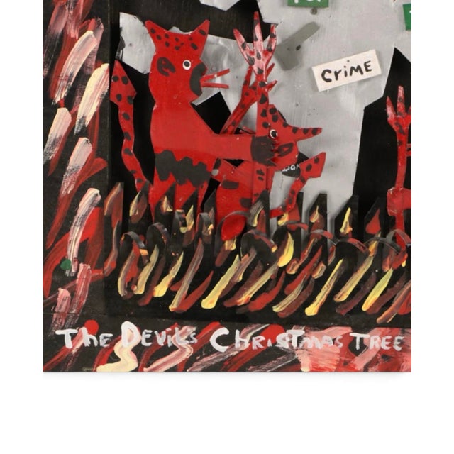 Vintage “The Devil’s Christmas Tree” Folk Art Mixed-Media Assemblage-Tubby Brown (1929–2003) For Sale - Image 4 of 7