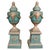 Pair of Verdigris and Metal Garden Urns For Sale - Image 4 of 4