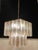 Metal Mid-Century Murano Glass Chandelier with Amber Graniglia Detailing attributed to Venini For Sale - Image 7 of 15