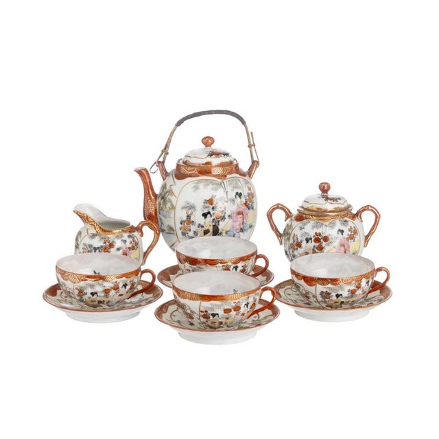 Japanese Porcelain Kutani Tea Service, 19th Century, Set of 23 For Sale - Image 6 of 6