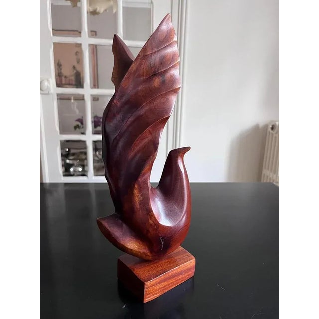 Scandinavian Wooden Bird Sculpture, in Very Good conditions. Designed 1960 to 1969