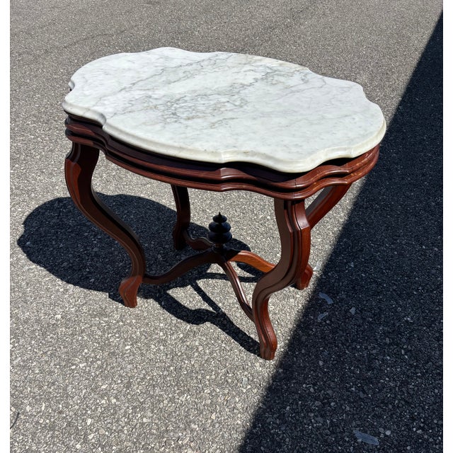 1960s Victorian Marble Parlor Table For Sale In Nashville - Image 6 of 6