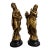 Vintage Pair Gold Signed Norwal Chalkware Grecian Lady Sculptures For Sale