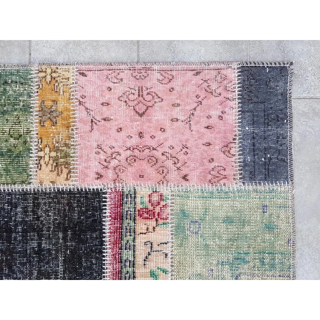 1960s Mid 20th Century Floor Oushak Faded Carpet For Sale - Image 5 of 10