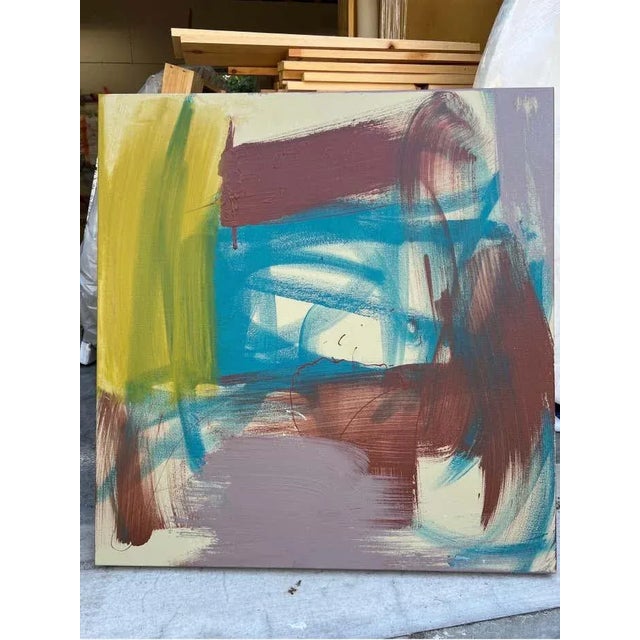 Mirtha Moreno Mixed Media on Canvas Painting Titled “Brick n Mortar” 2023 For Sale - Image 9 of 11