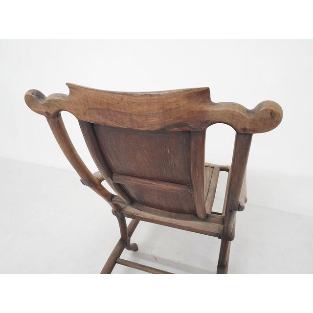 19th-Century Chinese Moon Gazer Lounge Chair For Sale - Image 9 of 18