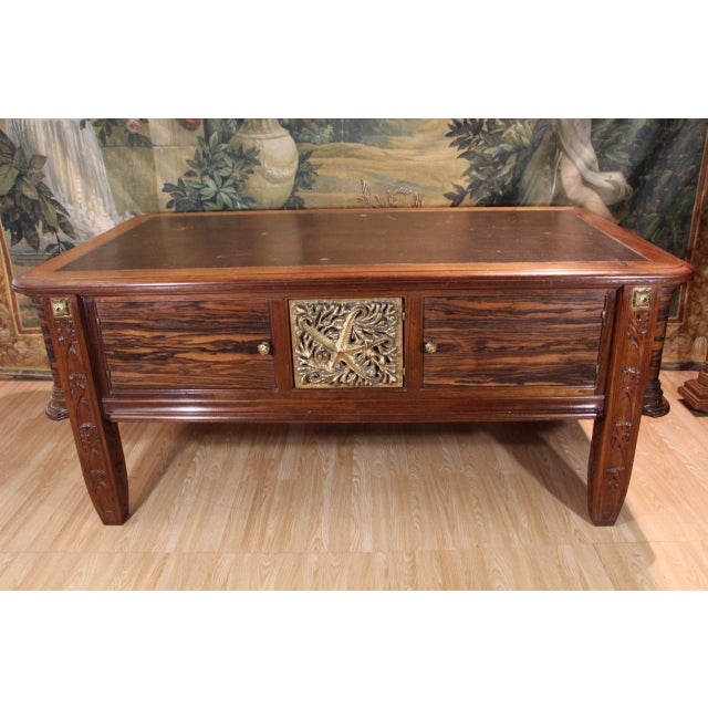 Art Deco Flat Desk and Executive Chair by Jules Cayette, 1930s, Set of 2 For Sale - Image 10 of 14