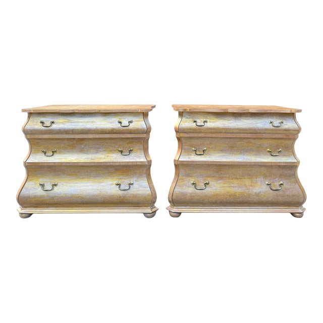 Estate Chapman Italy Louis XV Style Bombe Chests - a Pair For Sale