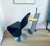 Mid-Century Modern Verner Panton System 1-2-3 Swivel Chair Pair Black Leather Space Age Danish Knoll Vitra Eames For Sale - Image 3 of 9