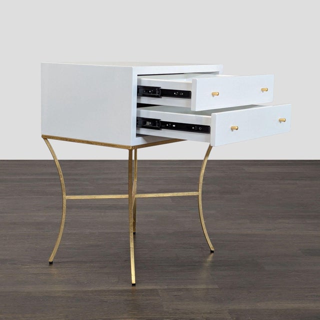 Modern Worlds Away Lacquer End Table/Nightstand For Sale - Image 3 of 8