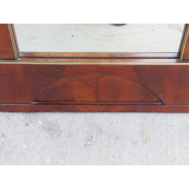French Empire Long Narrow Mahogany Mirror For Sale In Denver - Image 6 of 8