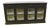Black Sideboard with Four Glass Doors and Four Drawers For Sale