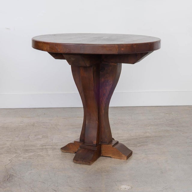1940s 1940s French Rustic Wood Side Table For Sale - Image 5 of 10
