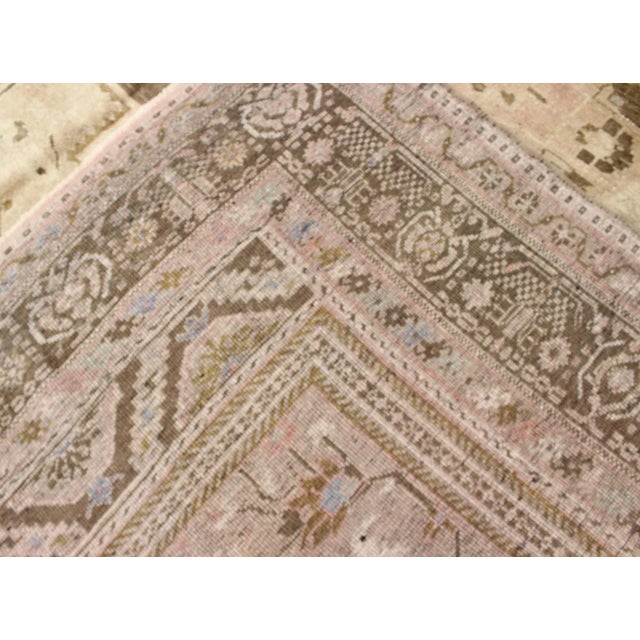 Earth Tone Vintage Turkish Oushak Rug With Tribal Geometric Designs 6'4 X 9'7 For Sale - Image 9 of 9
