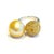 Late 20th Century Bochic “Orient” Vintage South Sea Pearl & Sapphire Ring Set 18K Gold & Silver For Sale - Image 5 of 9