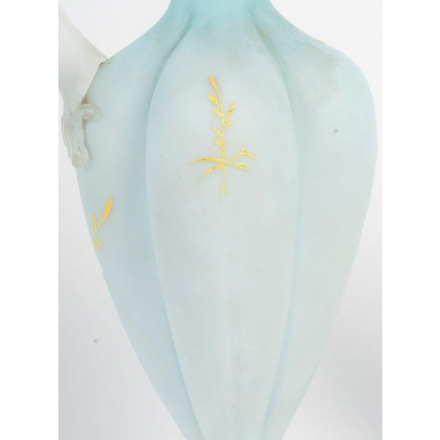 Early 20th Century Enameled Opaline Ewers, Set of 2 | Chairish